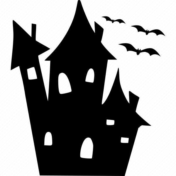 Силуэт замка на Хэллоуин