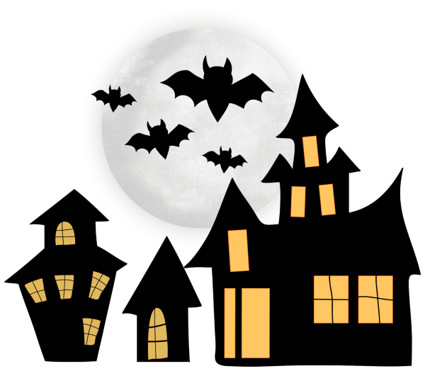 Трафареты на Хэллоуин дом