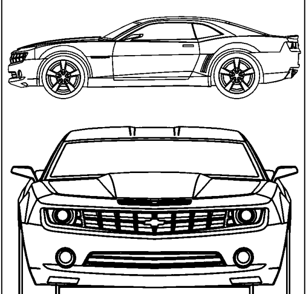 Раскраски Шевроле Камаро zl1