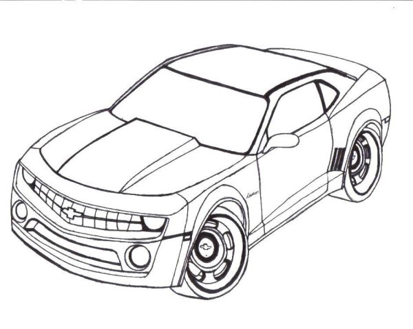 Раскраска Chevrolet Camaro zl1