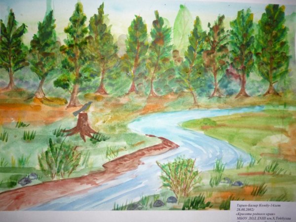 Рисунок на тему лес