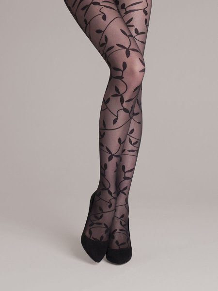 Колготки кальцедония с узором цветы