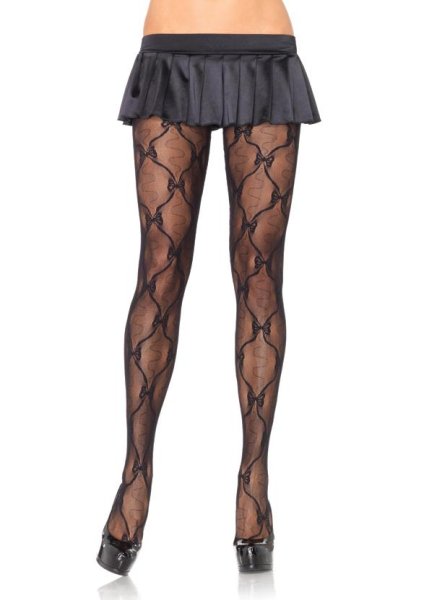 Капроновые колготки с бантиком