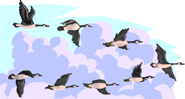 Перелетные птицы мультяшные