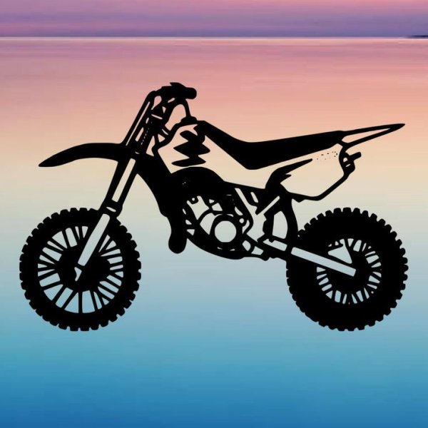 Мотоцикл кроссовый для рисования