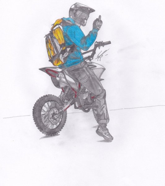 Нарисовать питбайк