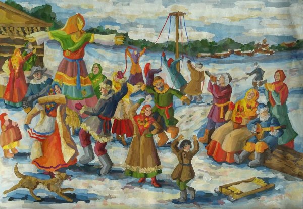 Народные гуляния иллюстрации