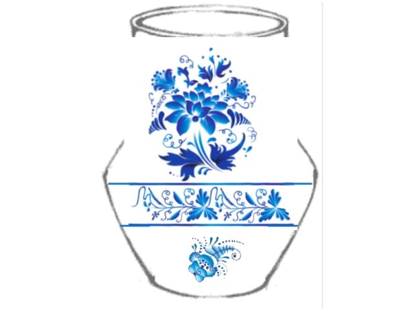 Эскиз декоративной росписи сосуда