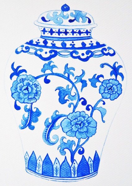 Гжельский фарфоровый завод ваза