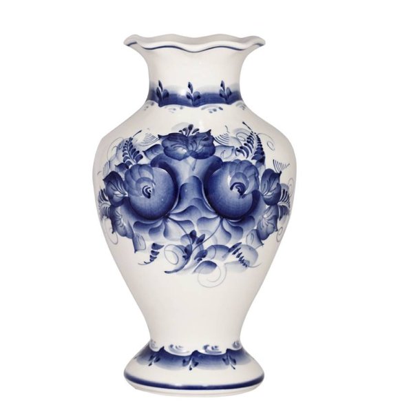 Гжельская роспись ваза