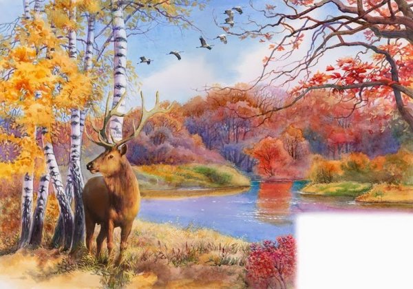 Пейзаж с животными