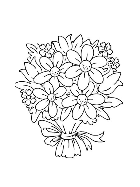 Рисование букет для мамы в средней группе