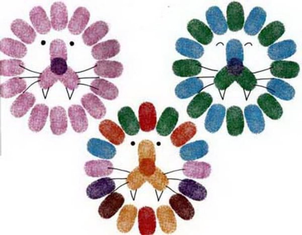 Детские рисунки Отпечатки пальцев