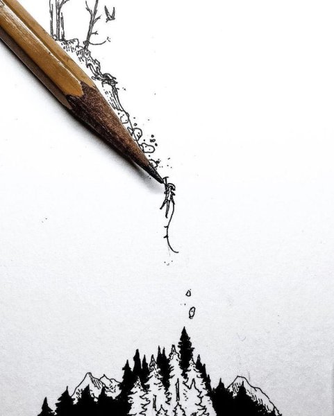 Рисование чернилами