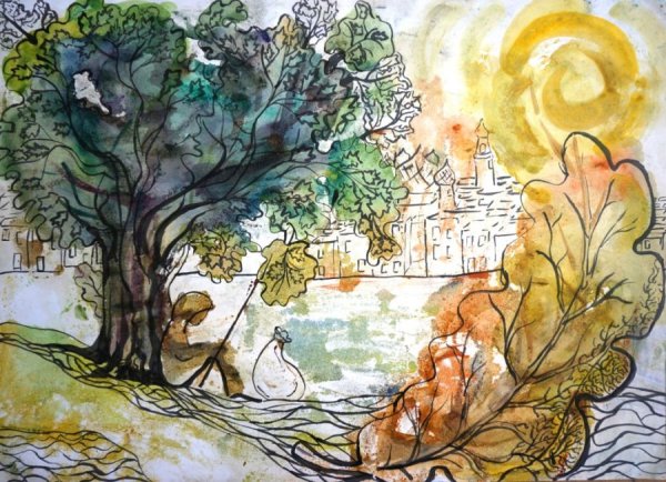 Иллюстрация к стихотворению листок Лермонтова