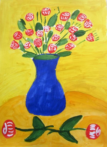 Рисование цветы для мамы