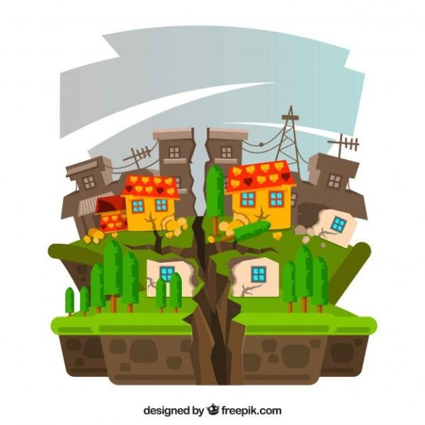 Землетрясение мультяшное