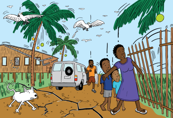 Землетрясение иллюстрация