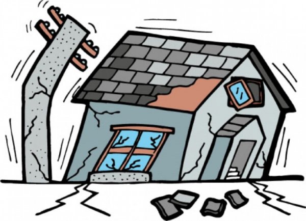 Землетрясение иллюстрация