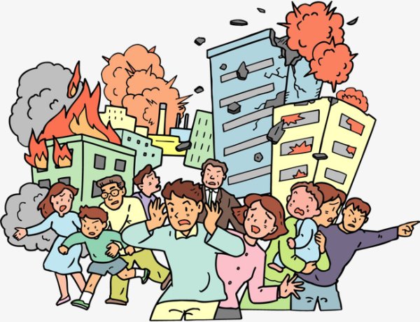 Землетрясение иллюстрация