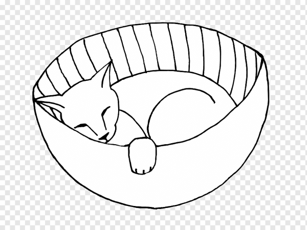 Раскраска котята в корзинке