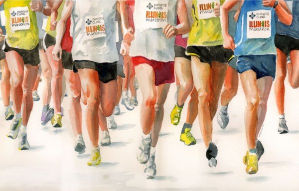 Марафон иллюстрация