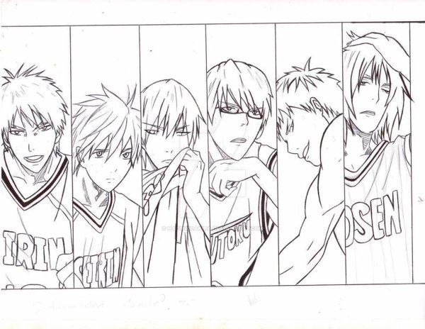 Разукрашки баскетбол Куроко