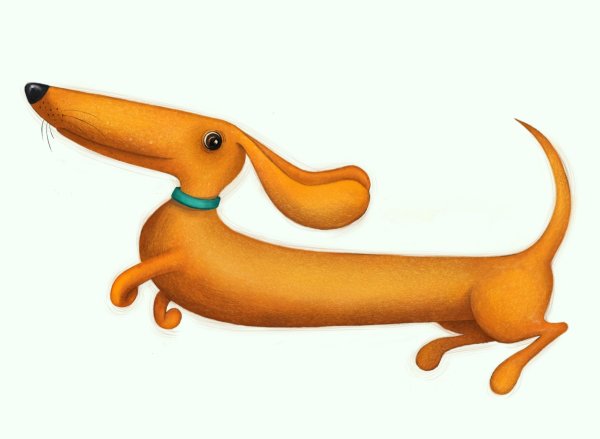 Такса собака мультяшная