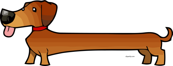 Такса сбоку мультяшка