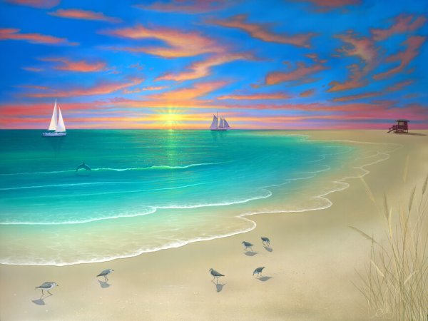 Морской пейзаж для детей