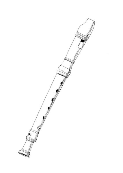Раскраска флейта музыкальный инструмент