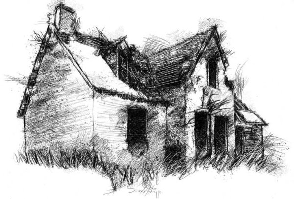 Зарисовки разрушенного здания