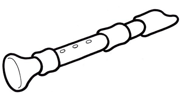 Свирель музыкальный инструмент раскраска для детей