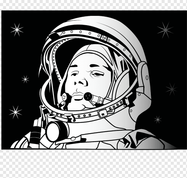 Юрий Гагарин космонавт вектор