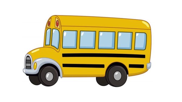 Детский автобус без фона
