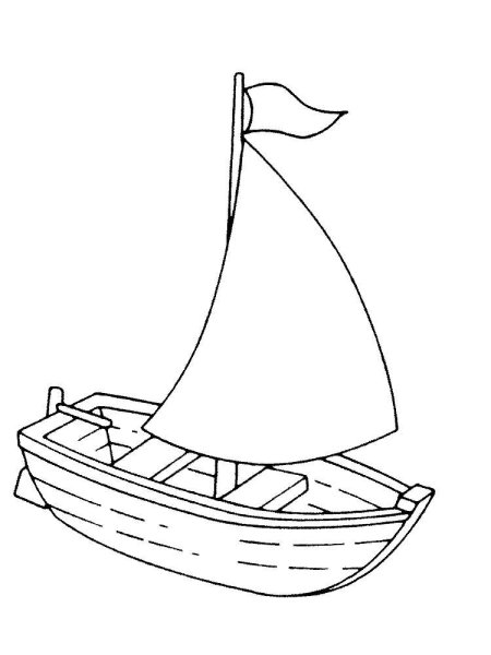 Лодка раскраска для детей