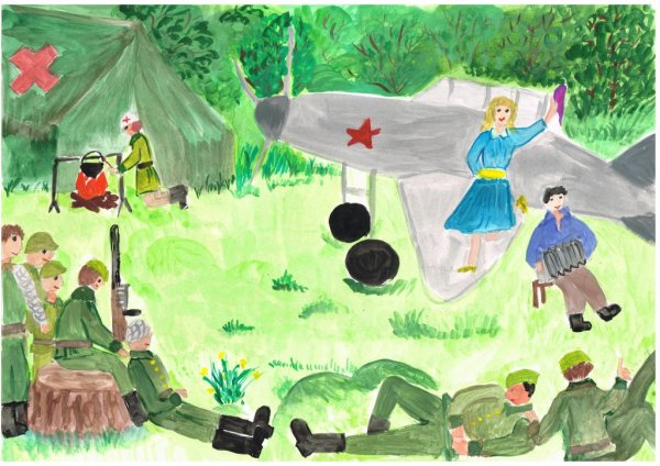 Рисунки детей на фронт