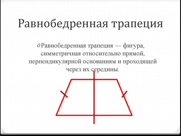 Ось равнобедренной трапеции