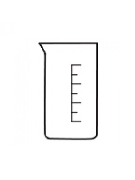 Химический стакан на белом фоне