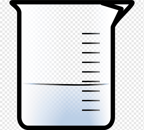 Химический стакан на белом фоне
