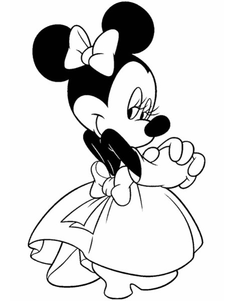Минни Маус раскраска