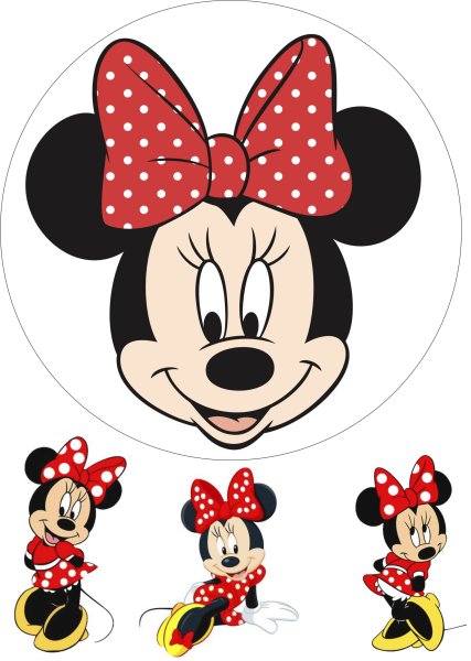 Минни на вафельной бумаге