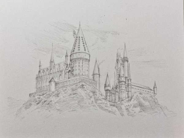 Хогвартс Гарри Поттер скетчинг