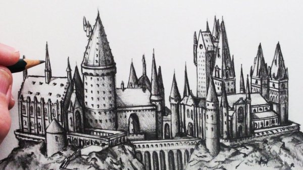 Нарисовать замок Гарри Поттера