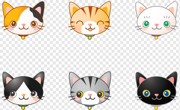 Мордочка кошки мультяшная