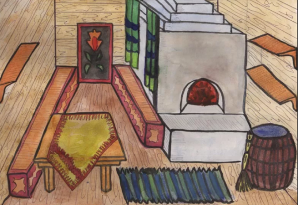 Карл Иванович Кольман интерьер русской избы