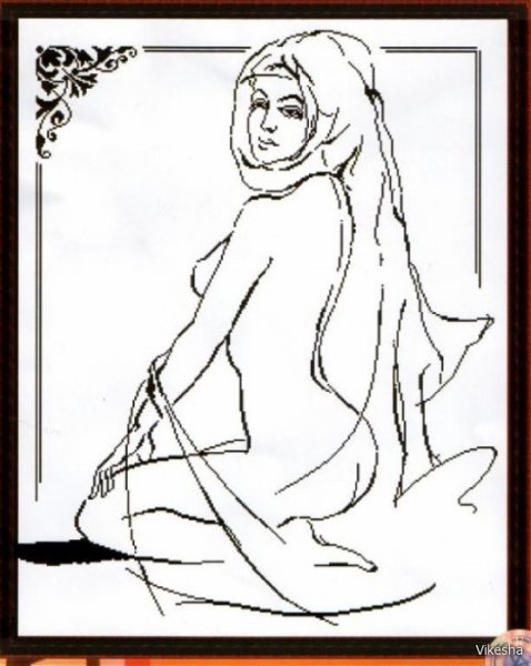 Контурная вышивка крестом персидские мотивы