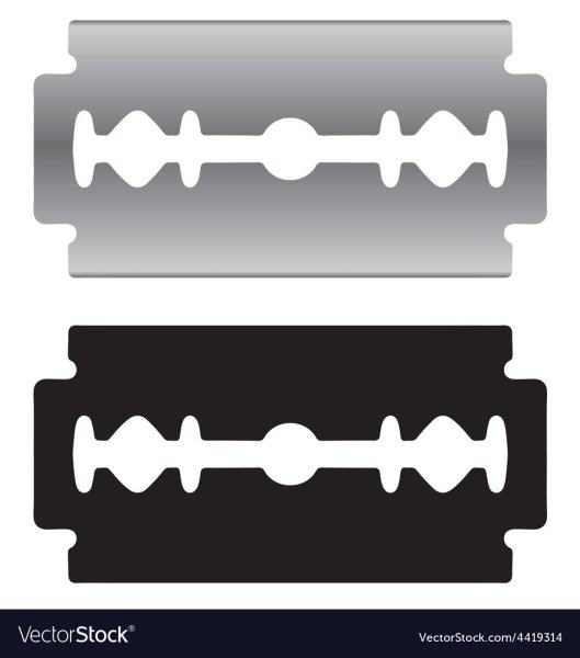 Лезвие на белом фоне