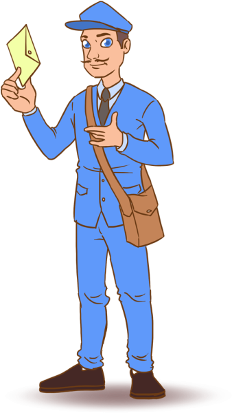Иллюстрация к профессии почтальон