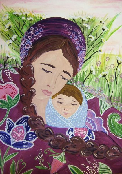 Рисунок матери казачки